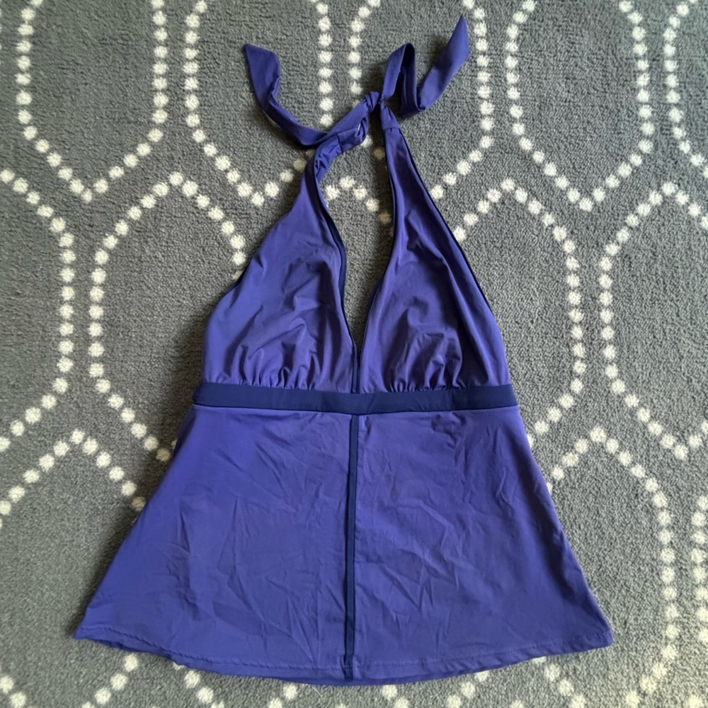 (SPANX) Royal Blue Halter Tankini Top - SIZE 16